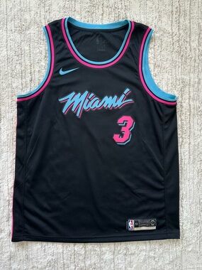 Dwayne Wade Miami Vice Jersey Nike Swingman Size 52 XL Miami Heat City Connect